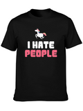I Hate People Unicorn Black T-Shirt