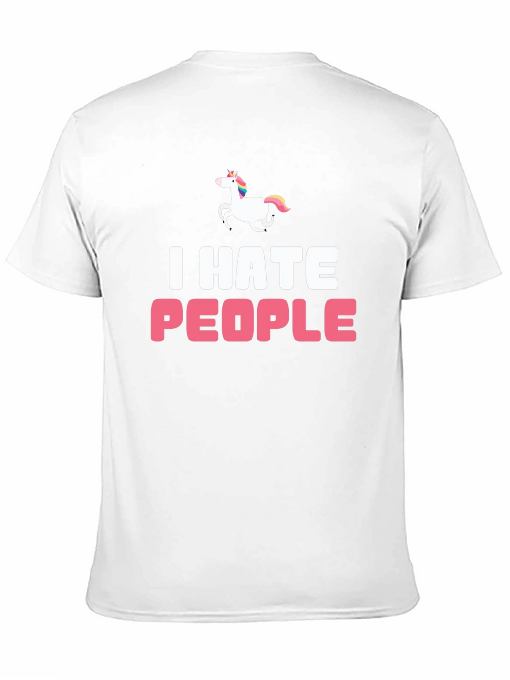 I Hate People Unicorn Black T-Shirt