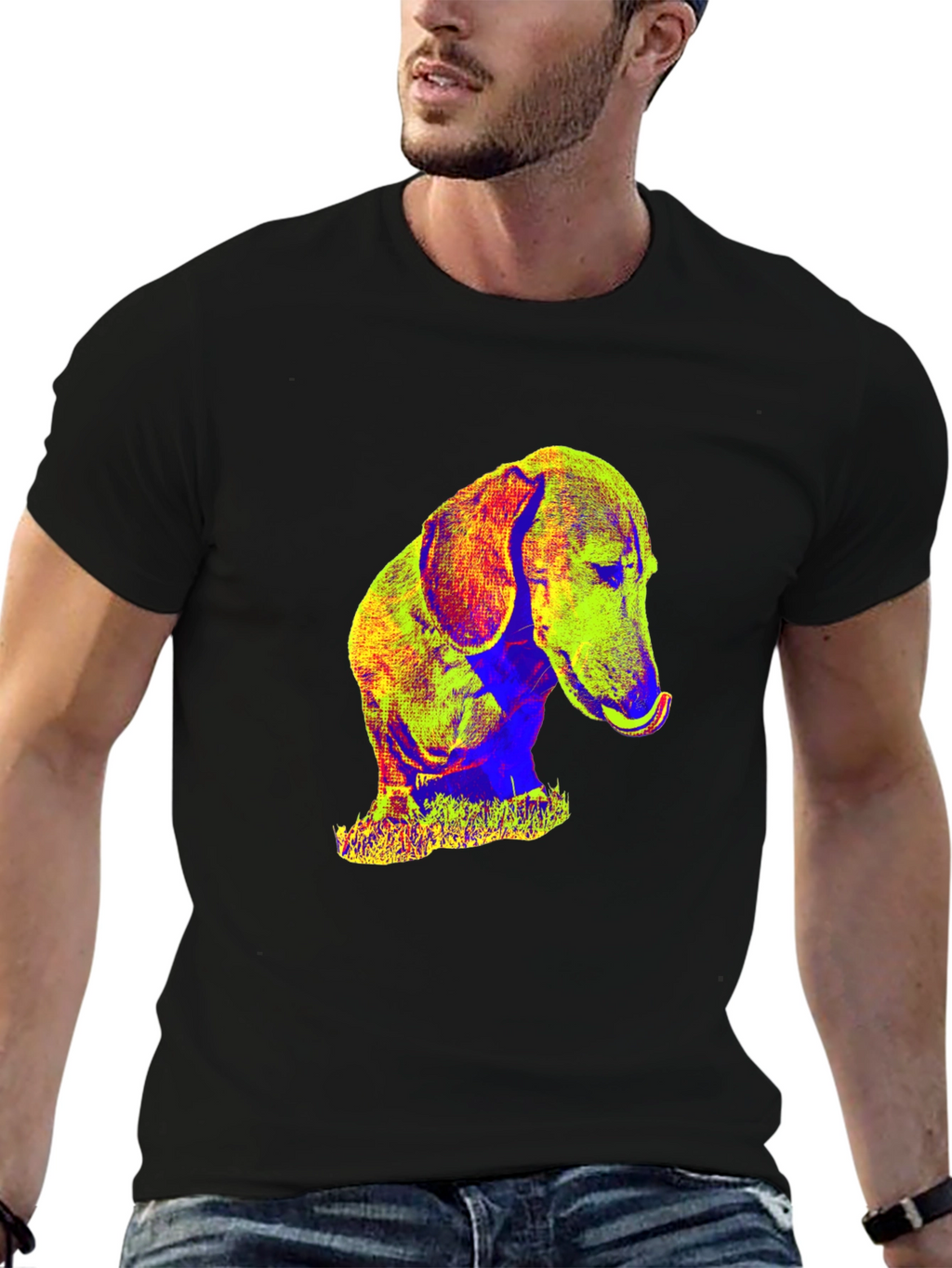 Pop Art Dachshund T-Shirt – Colorful Dog Lover Graphic Tee