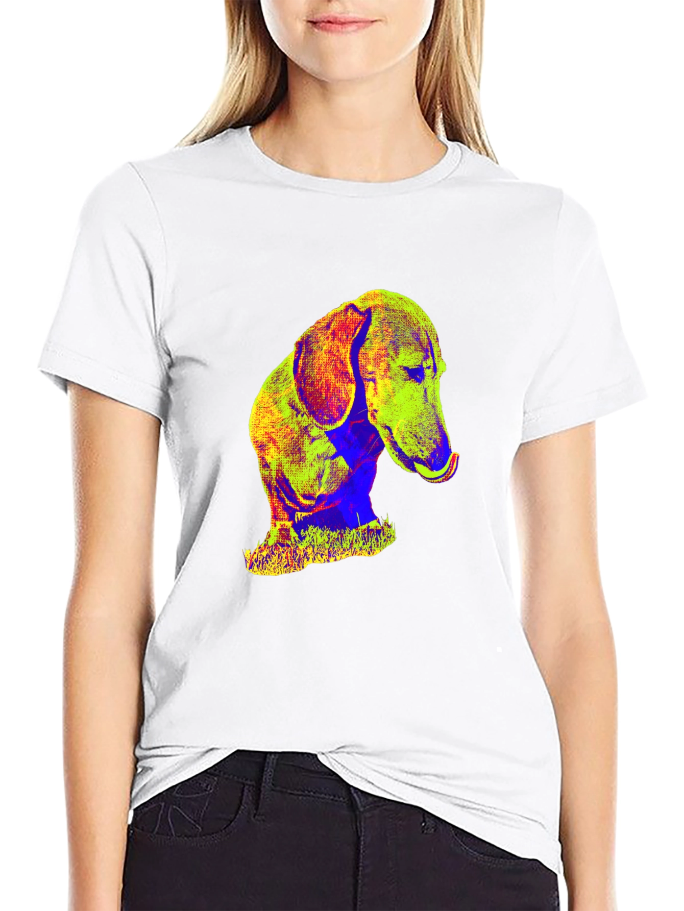 Pop Art Dachshund T-Shirt – Colorful Dog Lover Graphic Tee
