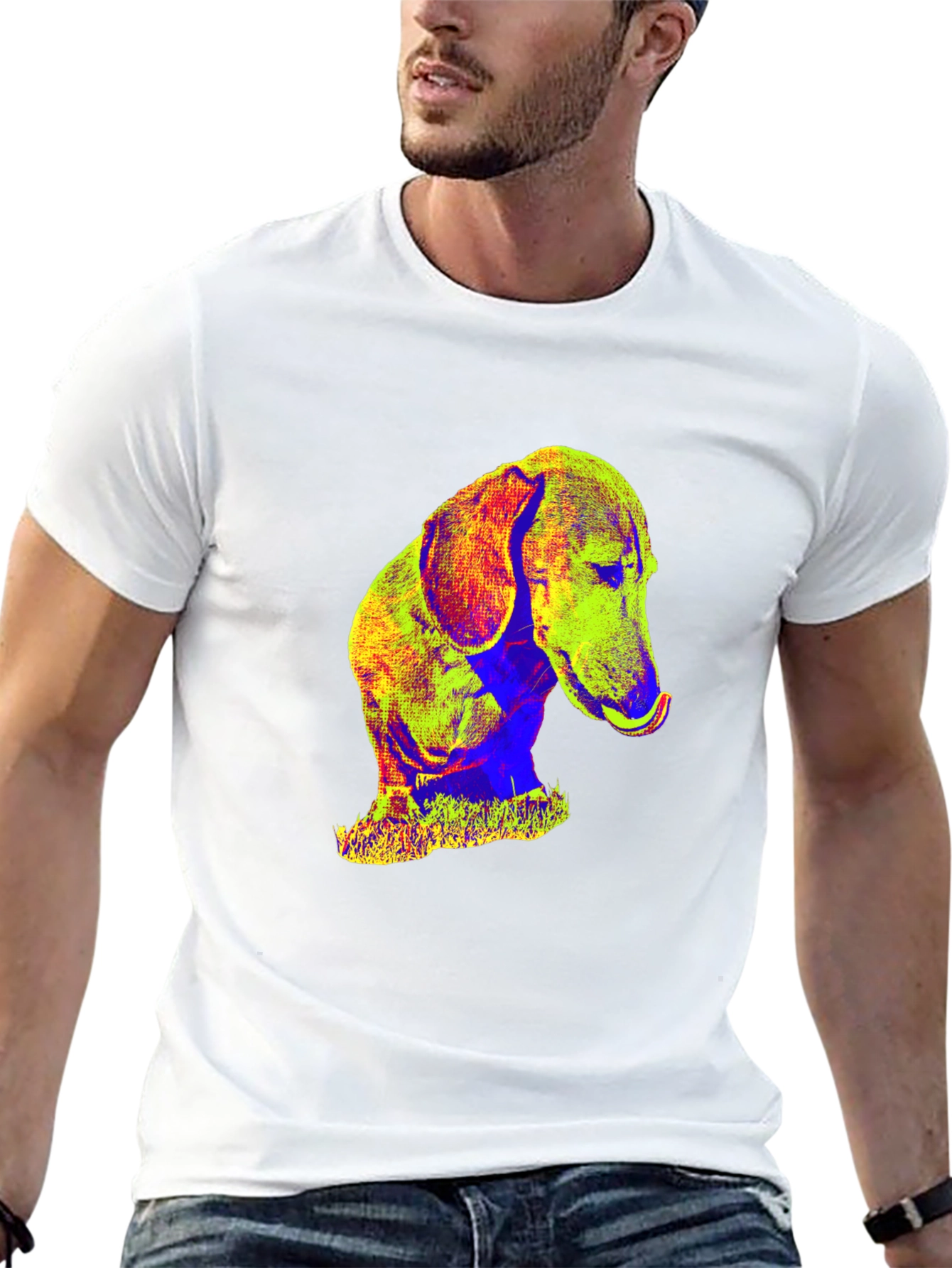 Pop Art Dachshund T-Shirt – Colorful Dog Lover Graphic Tee
