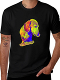 Pop Art Dachshund T-Shirt – Colorful Dog Lover Graphic Tee
