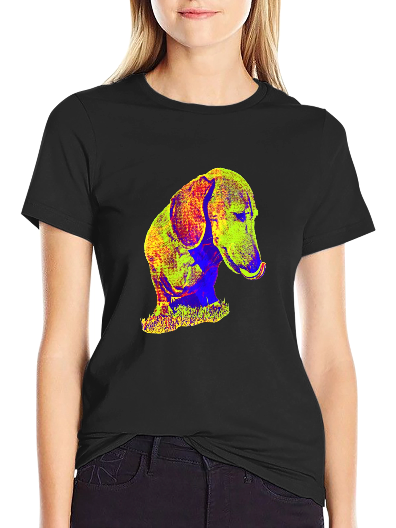 Pop Art Dachshund T-Shirt – Colorful Dog Lover Graphic Tee