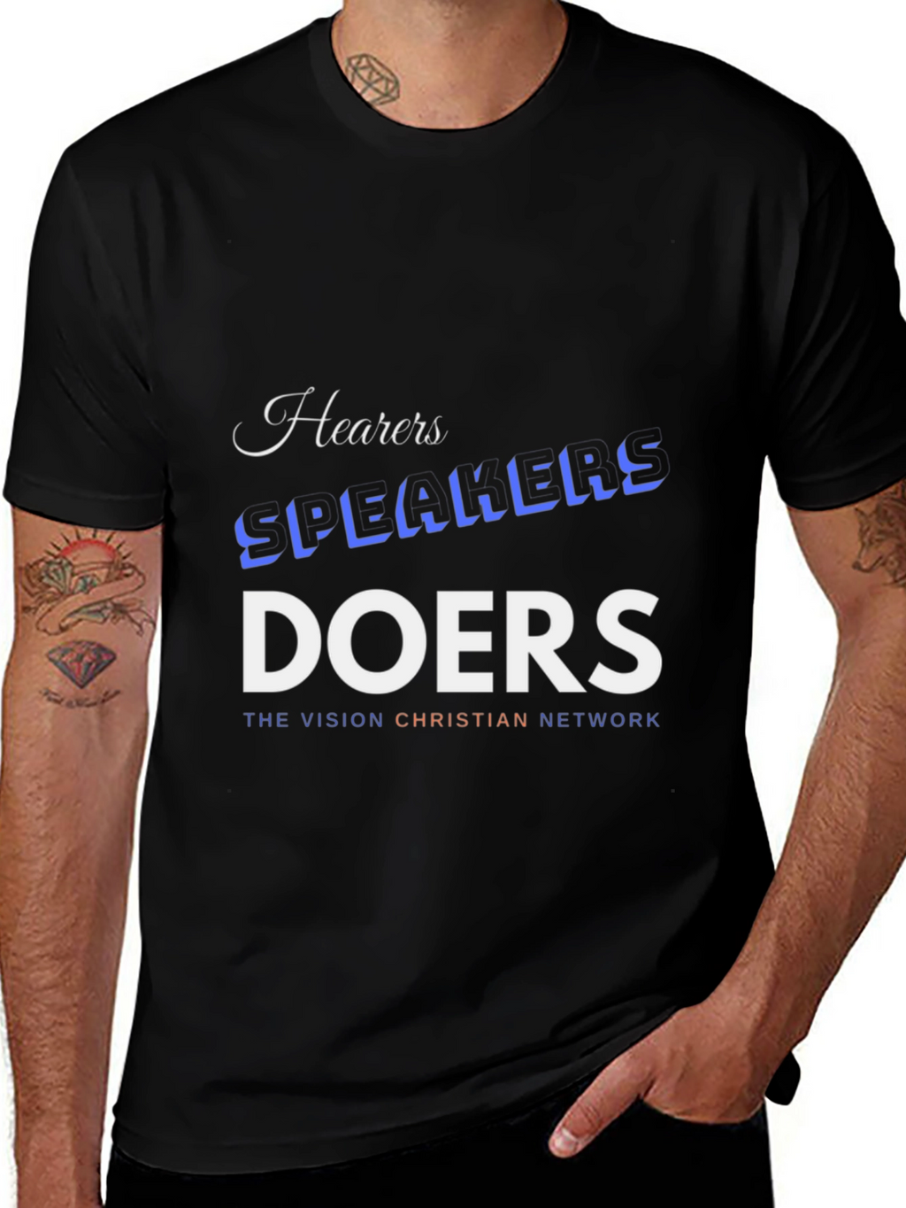 Hearers Speakers Doers Black T-Shirt