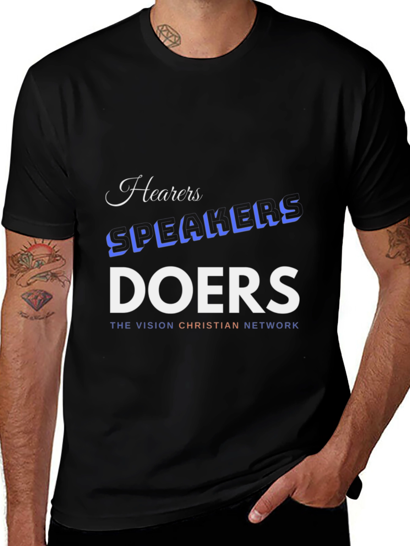 Hearers Speakers Doers Black T-Shirt