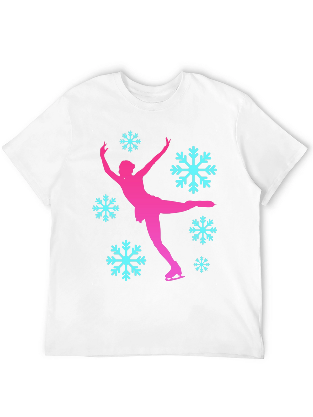 Figure Skating Snowflake Graphic T-Shirt
