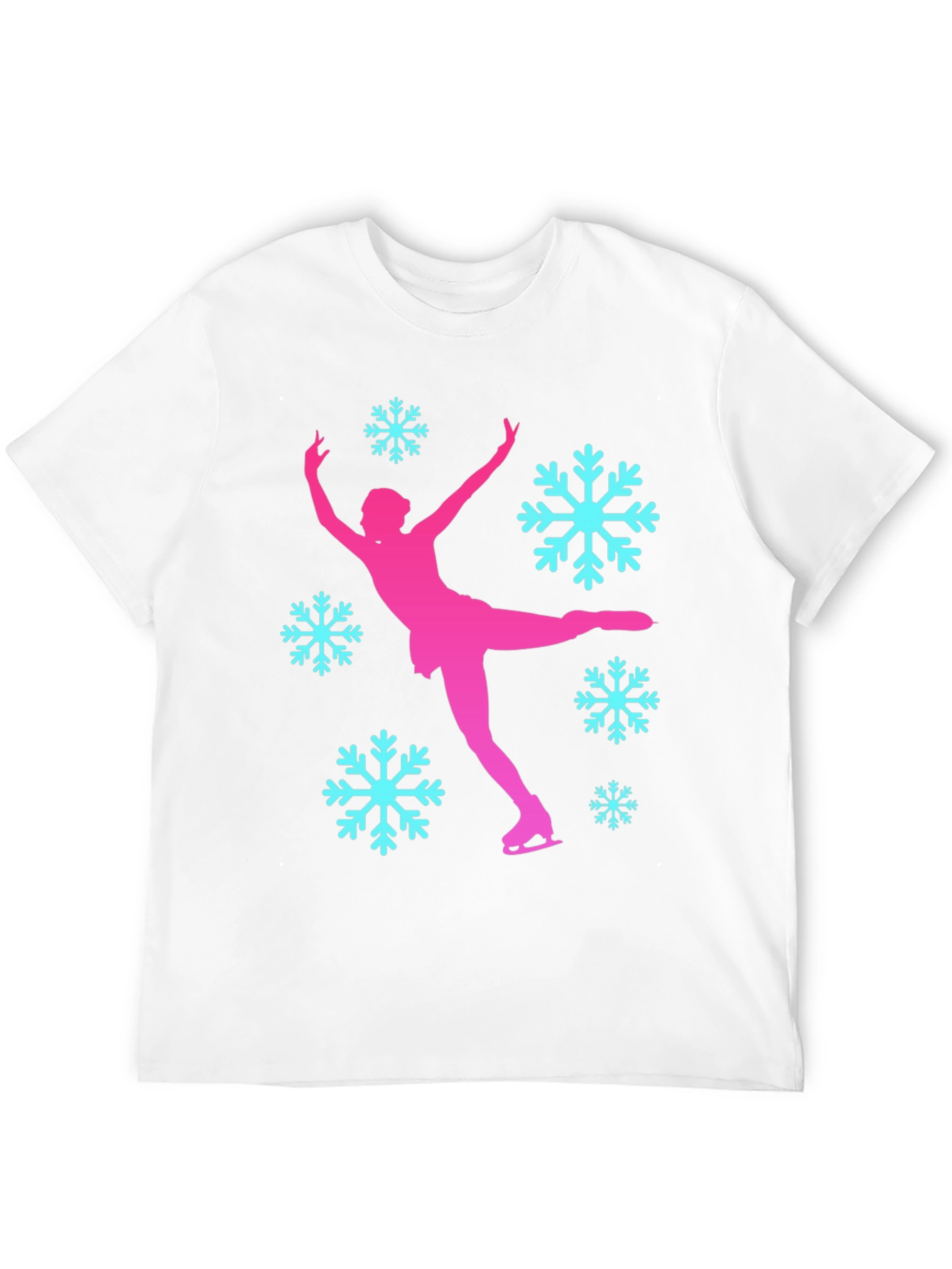 Figure Skating Snowflake Graphic T-Shirt