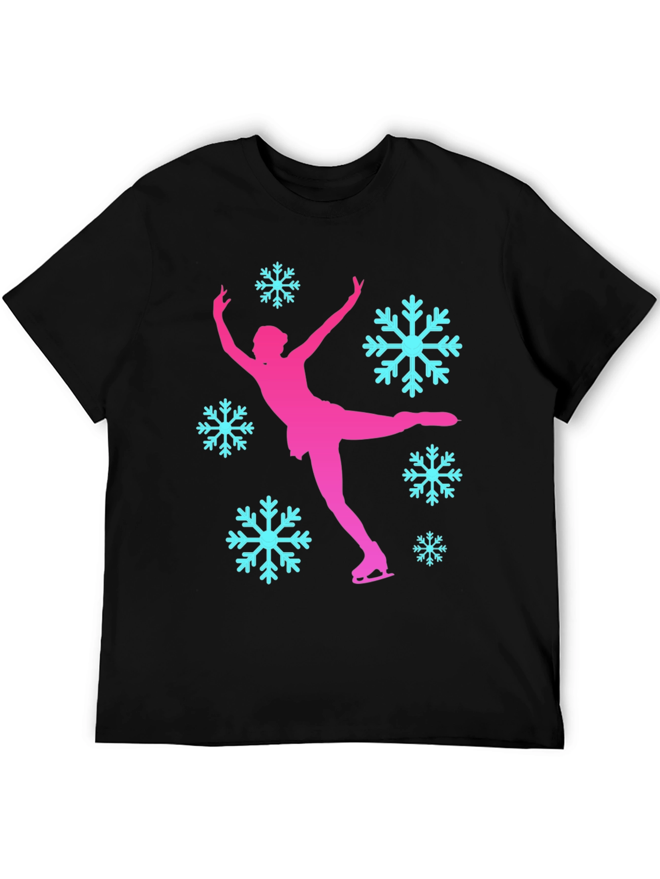 Figure Skating Snowflake Graphic T-Shirt