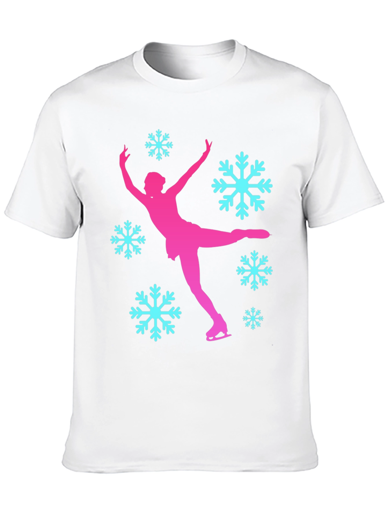 Figure Skating Snowflake Graphic T-Shirt