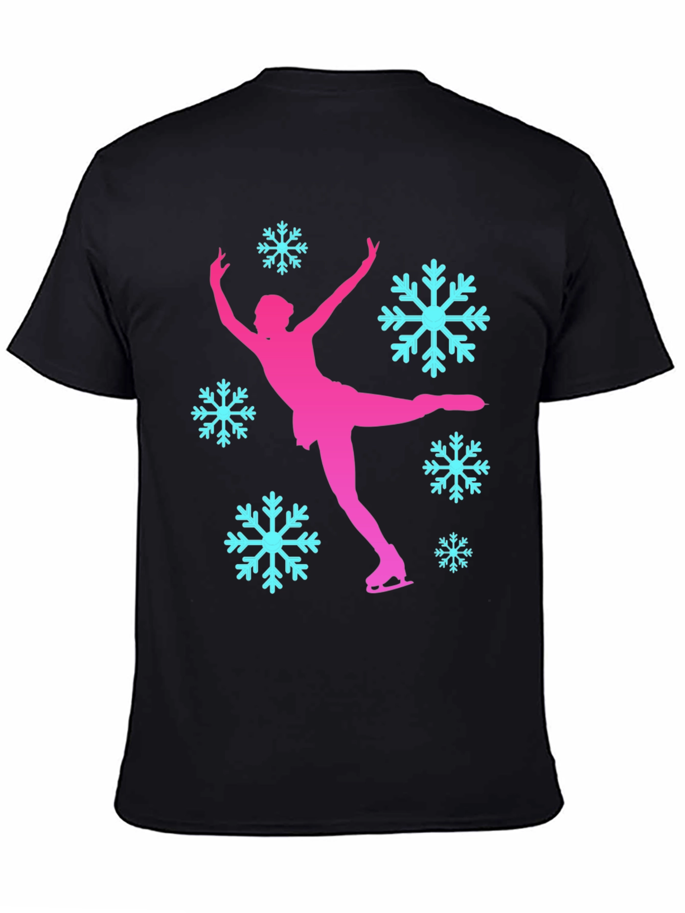 Figure Skating Snowflake Graphic T-Shirt