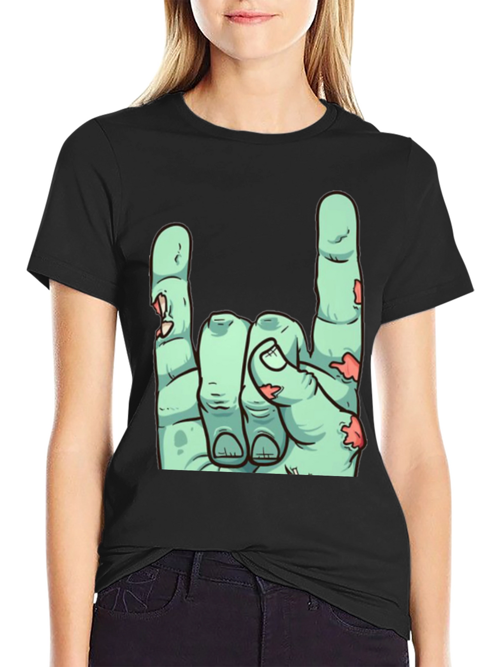 Zombie Hand Rock On T-Shirt