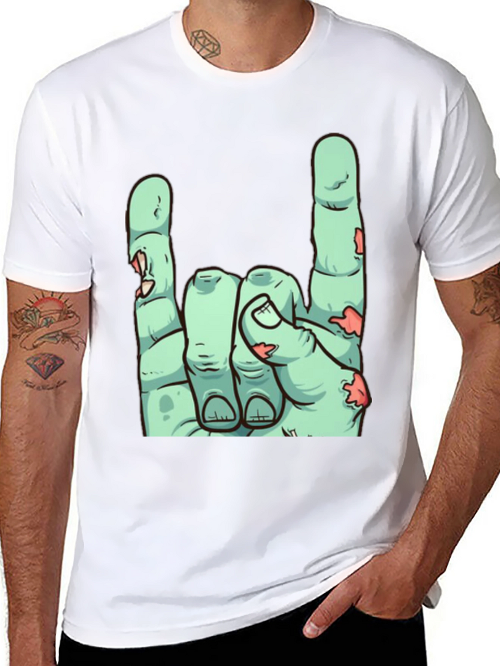 Zombie Hand Rock On T-Shirt