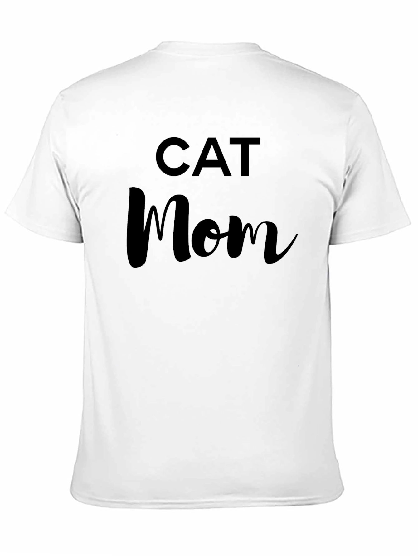 Cat Mom Black T-Shirt