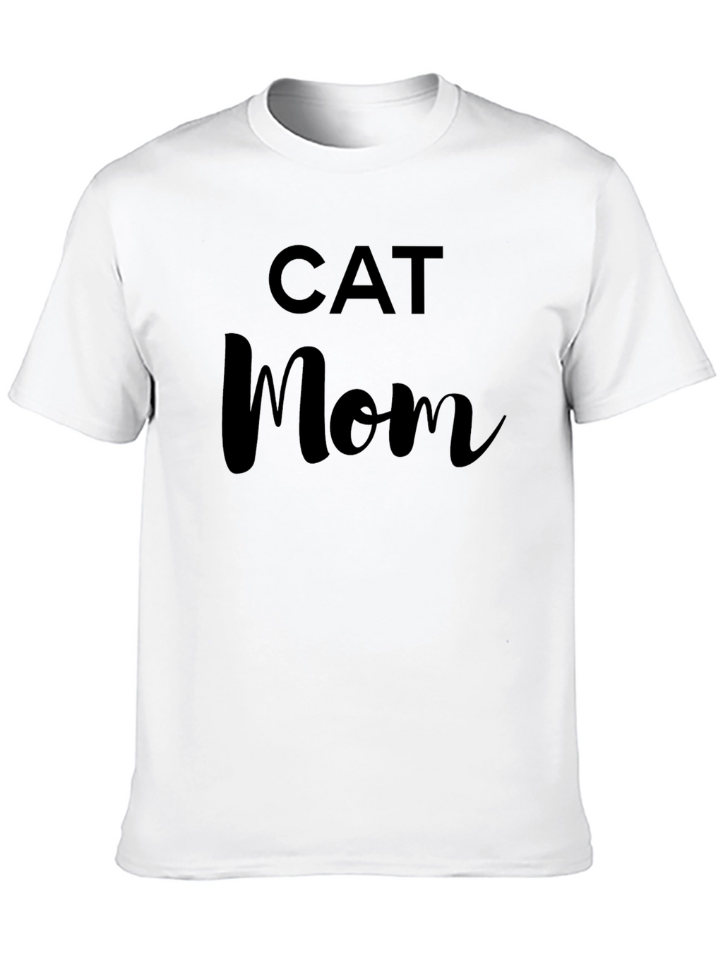 Cat Mom Black T-Shirt