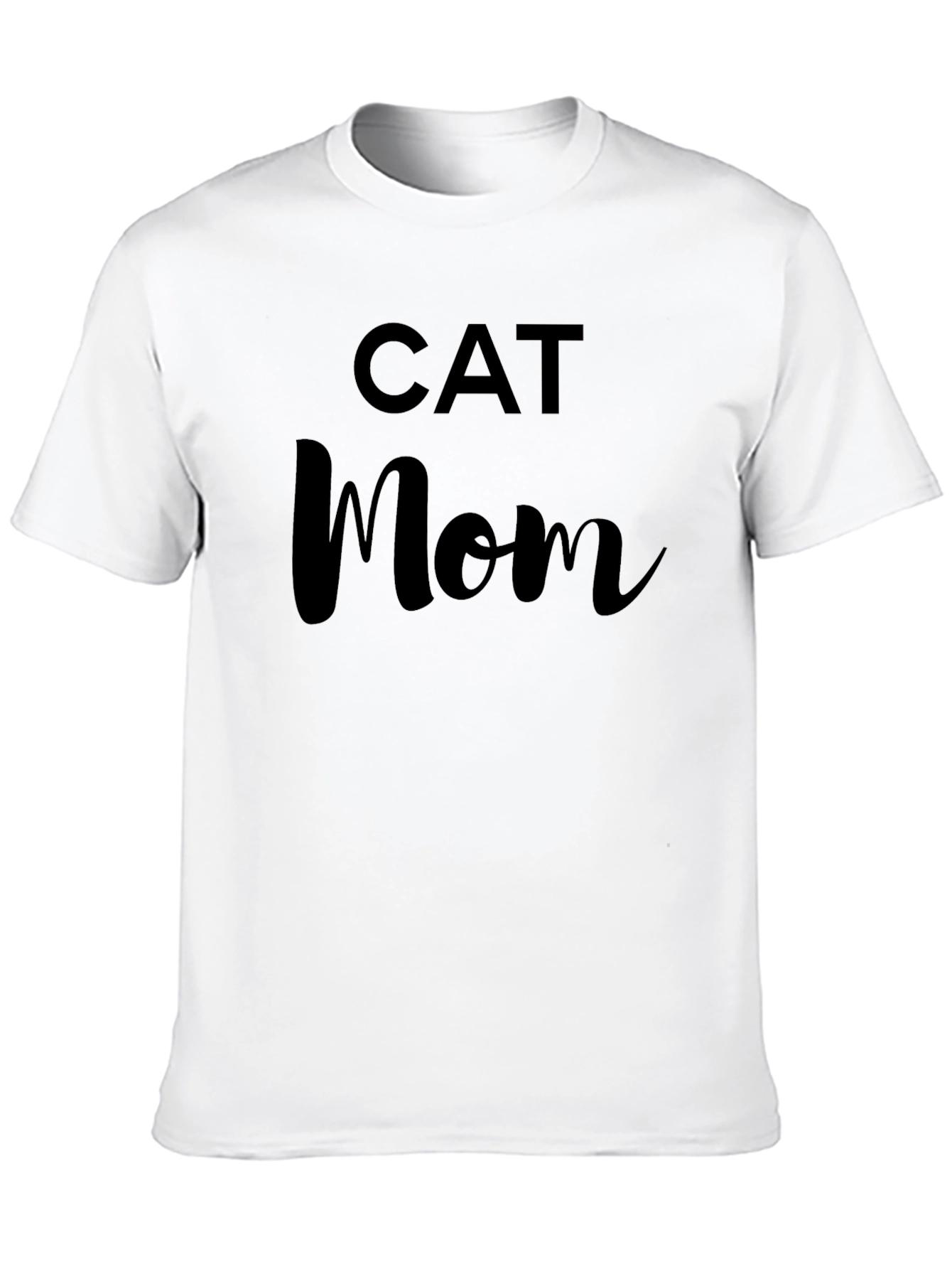 Cat Mom Black T-Shirt