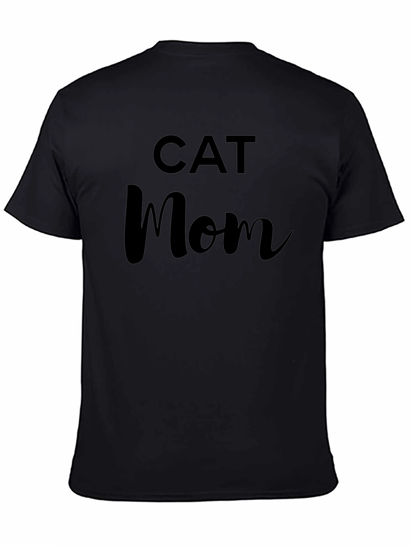 Cat Mom Black T-Shirt