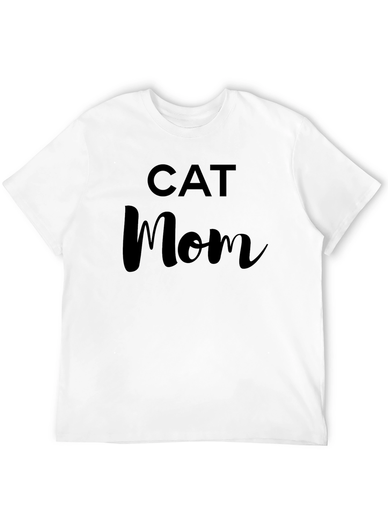 Cat Mom Black T-Shirt