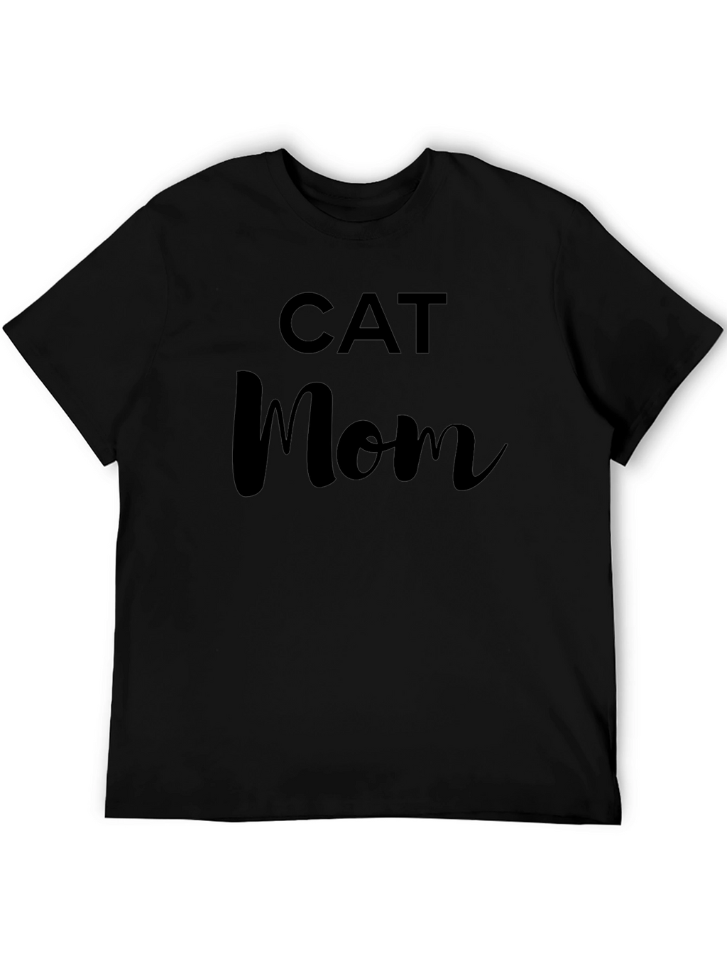 Cat Mom Black T-Shirt