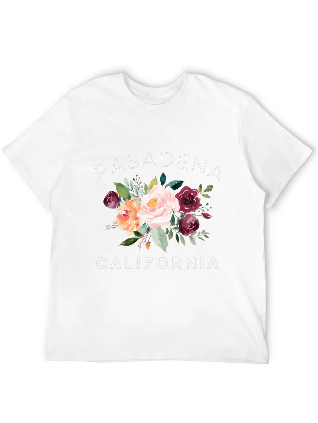 Floral Pasadena California Graphic Tee