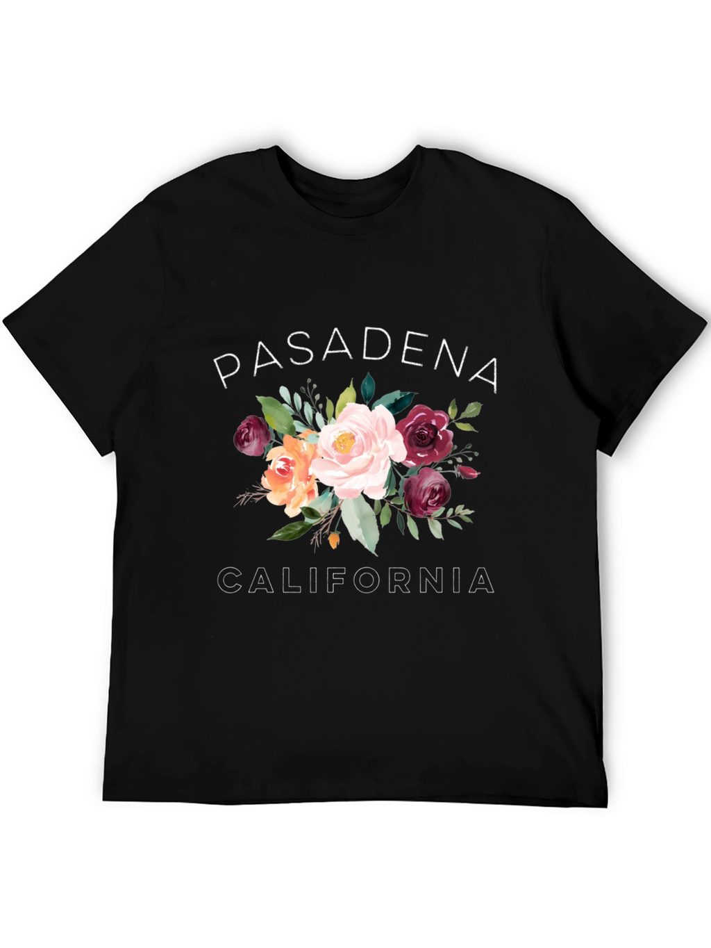 Floral Pasadena California Graphic Tee