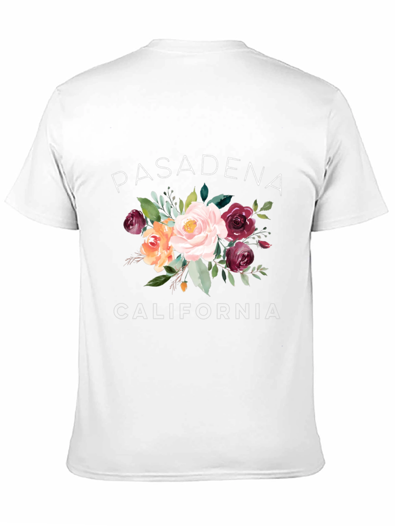 Floral Pasadena California Graphic Tee