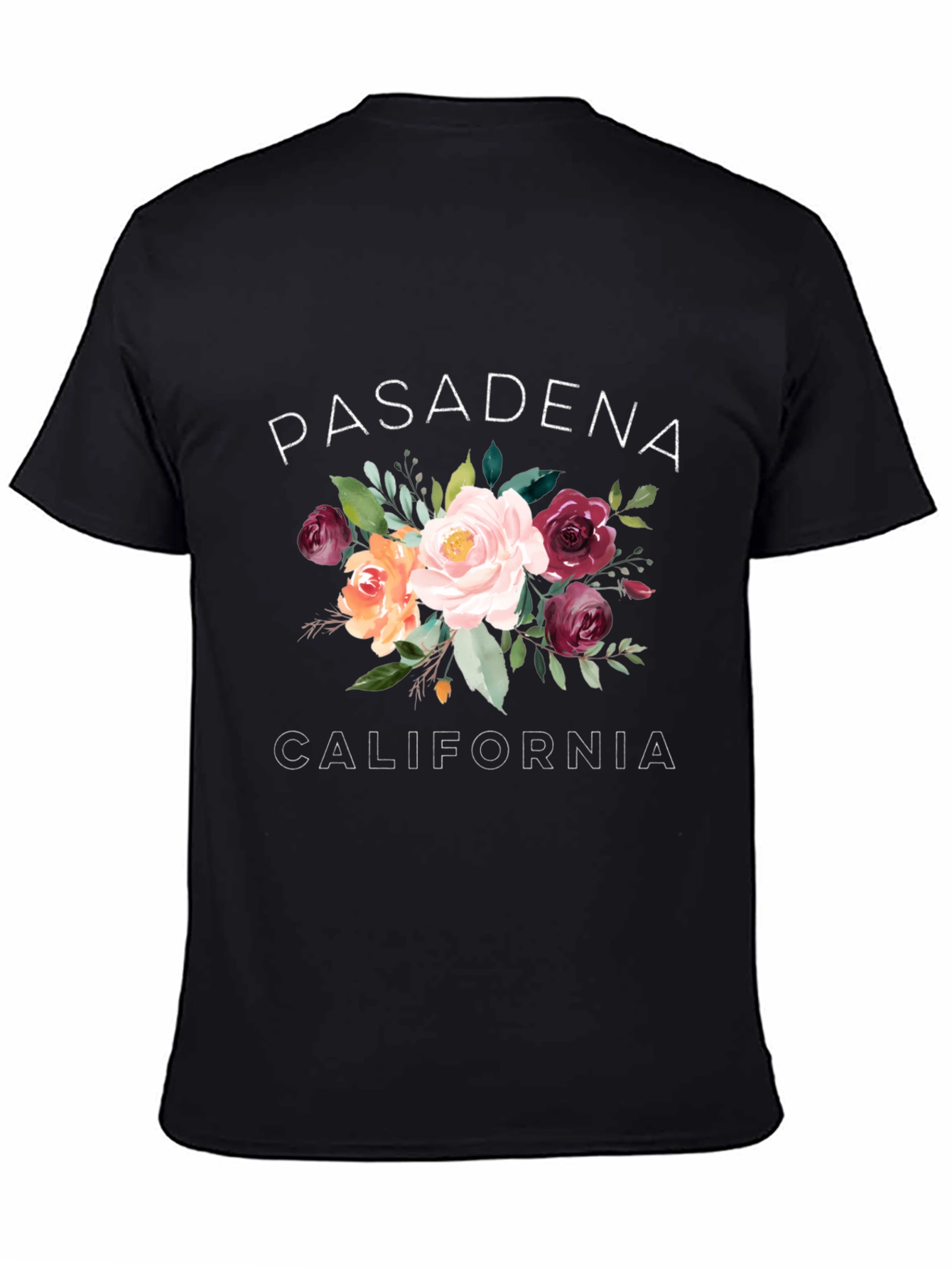 Floral Pasadena California Graphic Tee