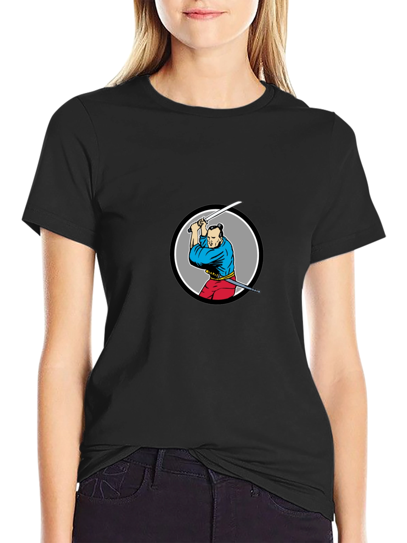 Samurai Graphic Black T-Shirt