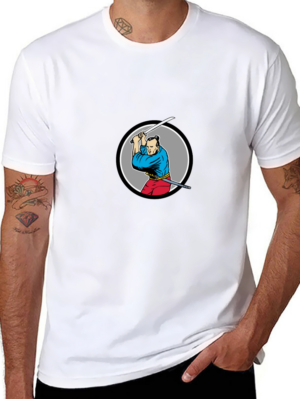 Samurai Graphic Black T-Shirt