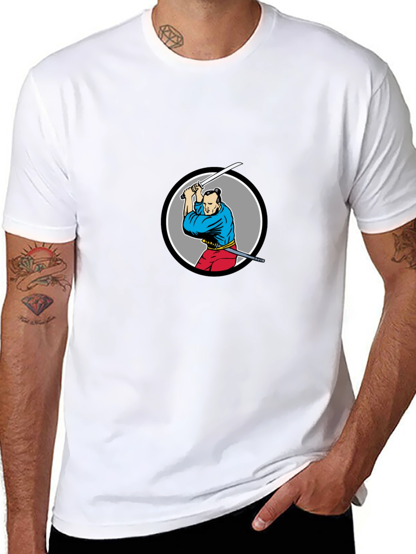 Samurai Graphic Black T-Shirt