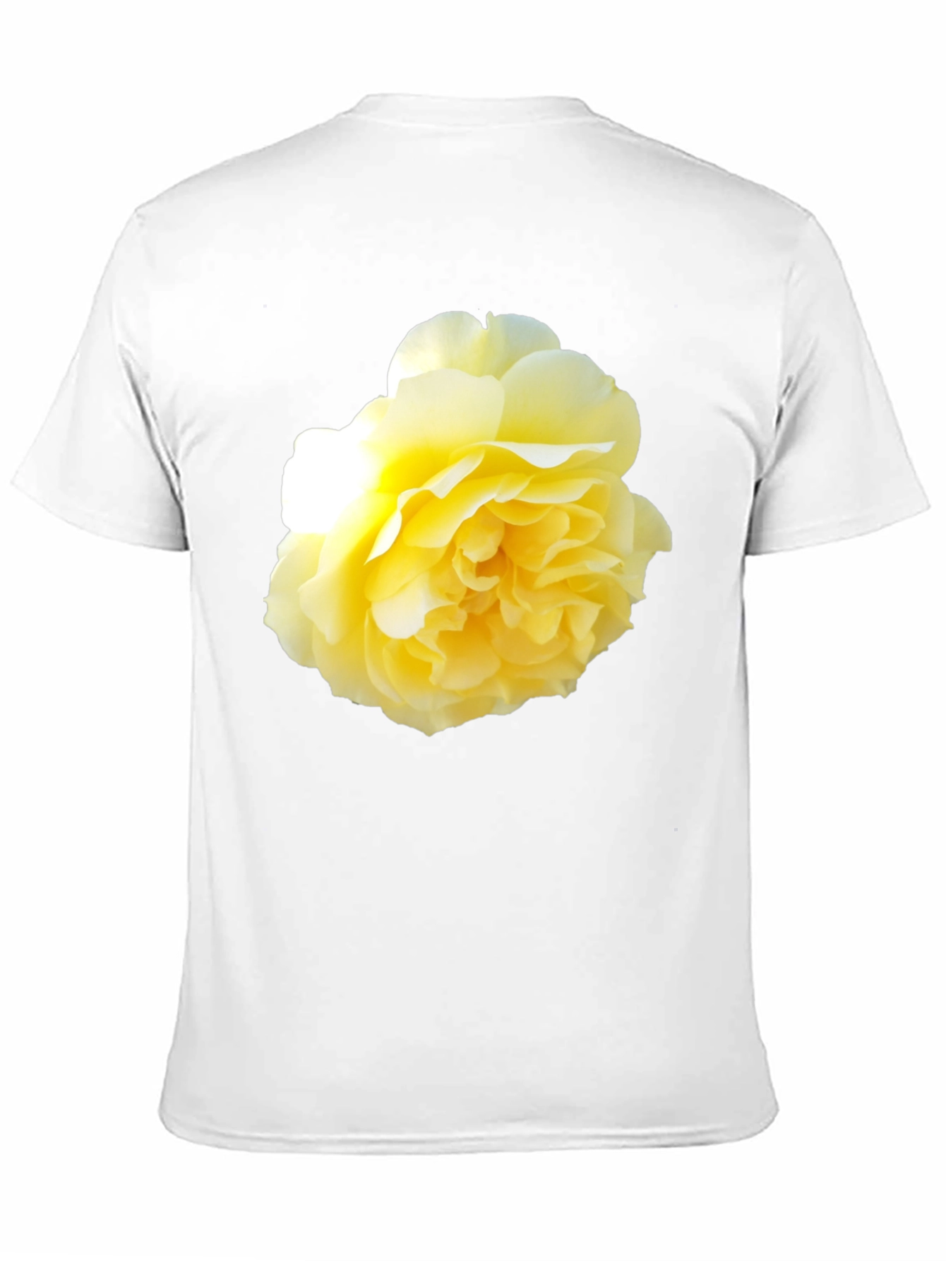 Yellow Rose Graphic Black T-Shirt