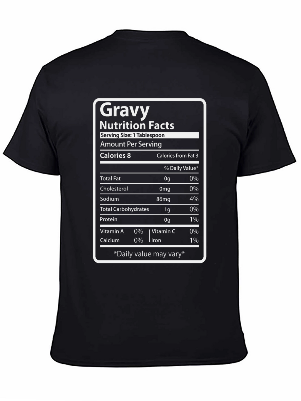 Gravy Nutrition Facts Novelty T-Shirt