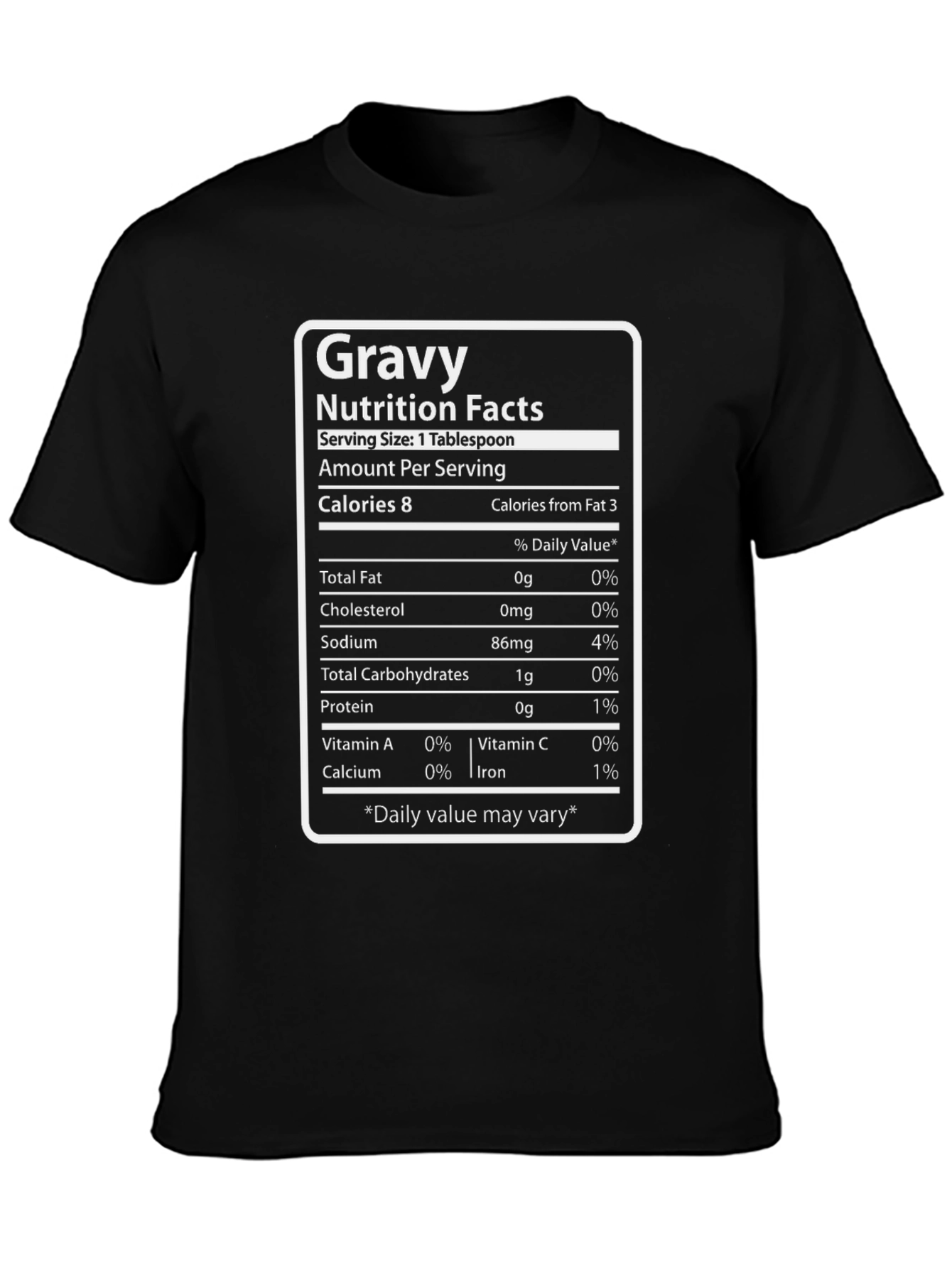 Gravy Nutrition Facts Novelty T-Shirt