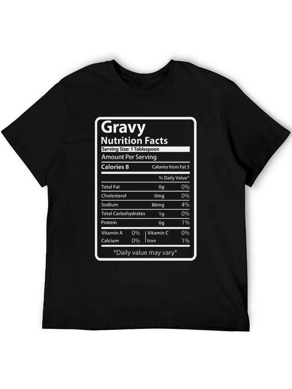 Gravy Nutrition Facts Novelty T-Shirt