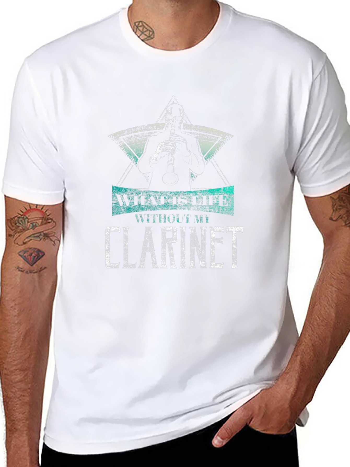 Clarinet Player Graphic T-Shirt - Musician Tee