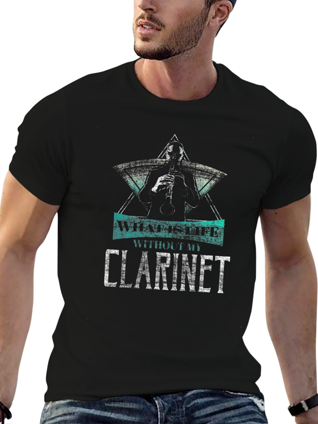 Clarinet Player Graphic T-Shirt - Musician Tee