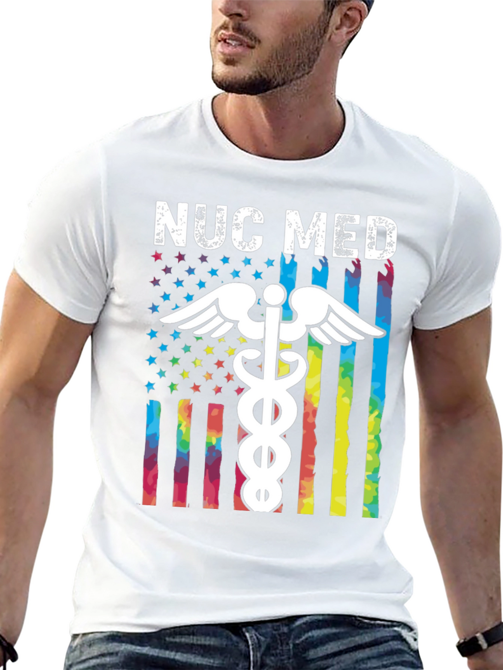 NUC MED Rainbow Flag T-Shirt