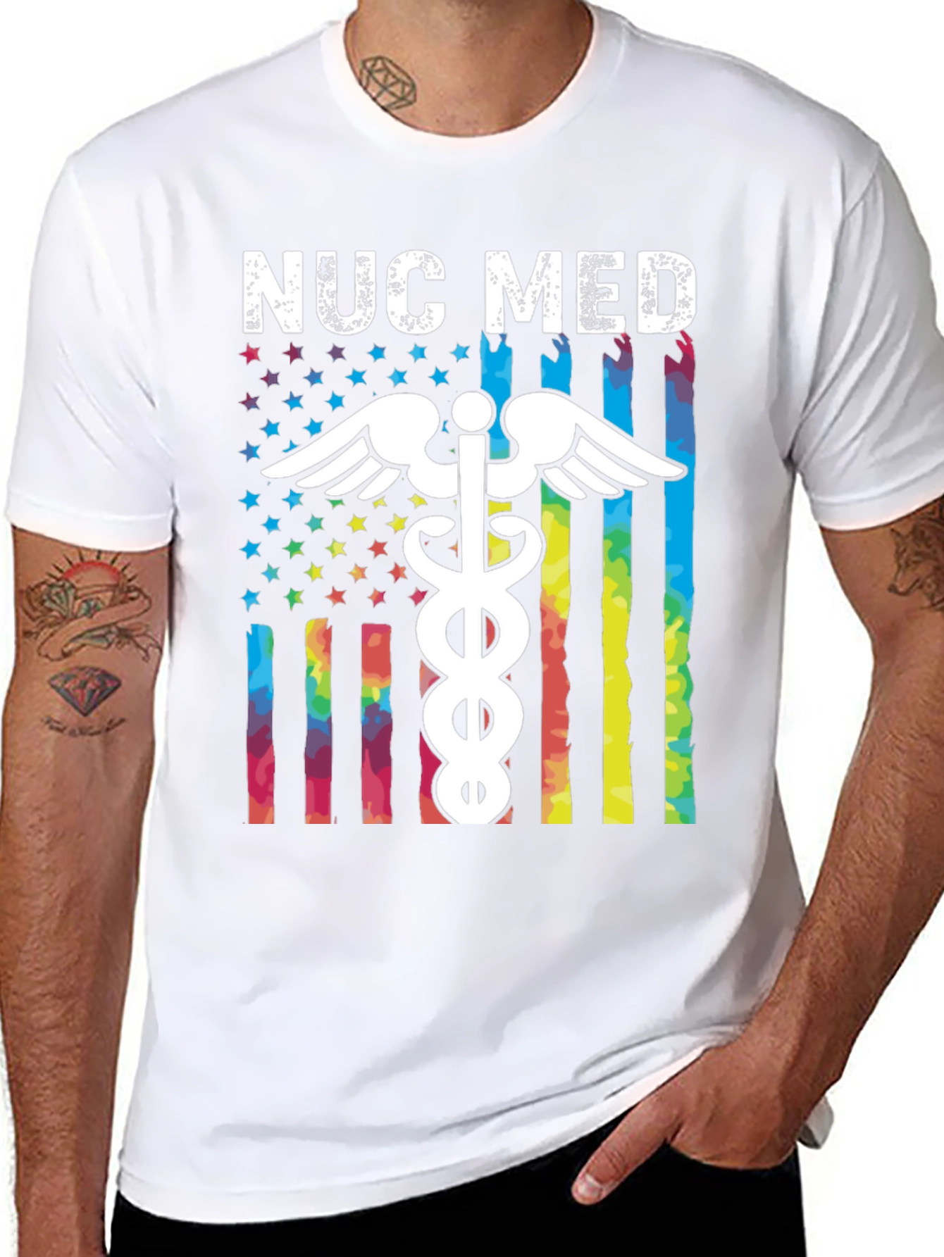 NUC MED Rainbow Flag T-Shirt