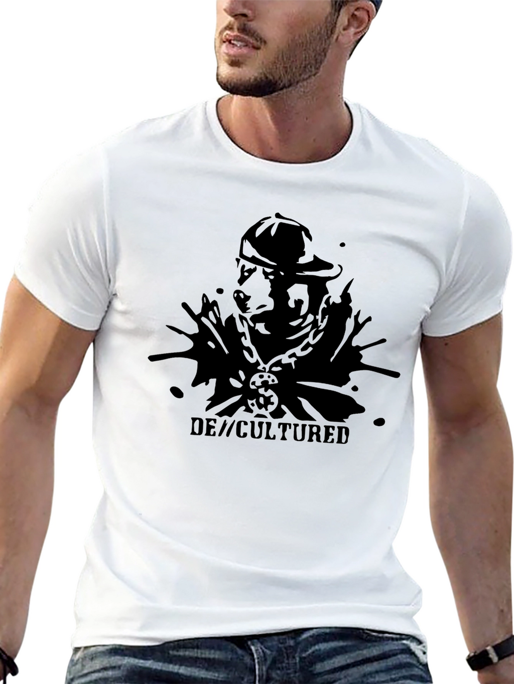 De//Cultured Graphic Print Crew Neck T-Shirt