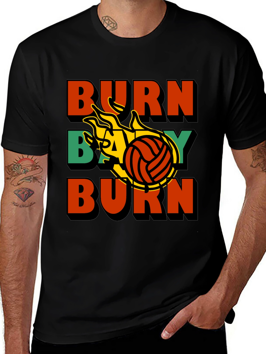 Burn Baby Burn Volleyball Graphic Tee