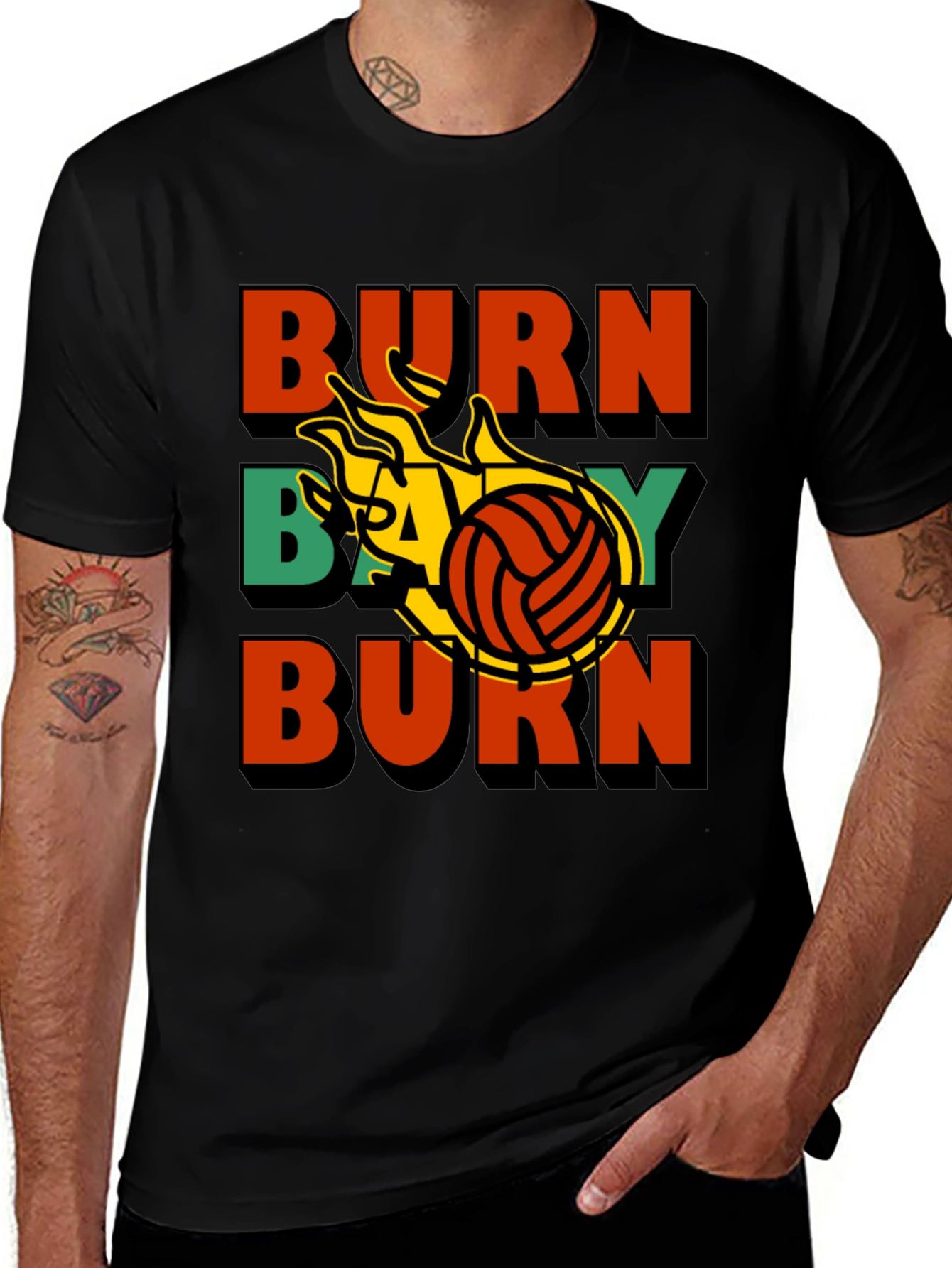 Burn Baby Burn Volleyball Graphic Tee