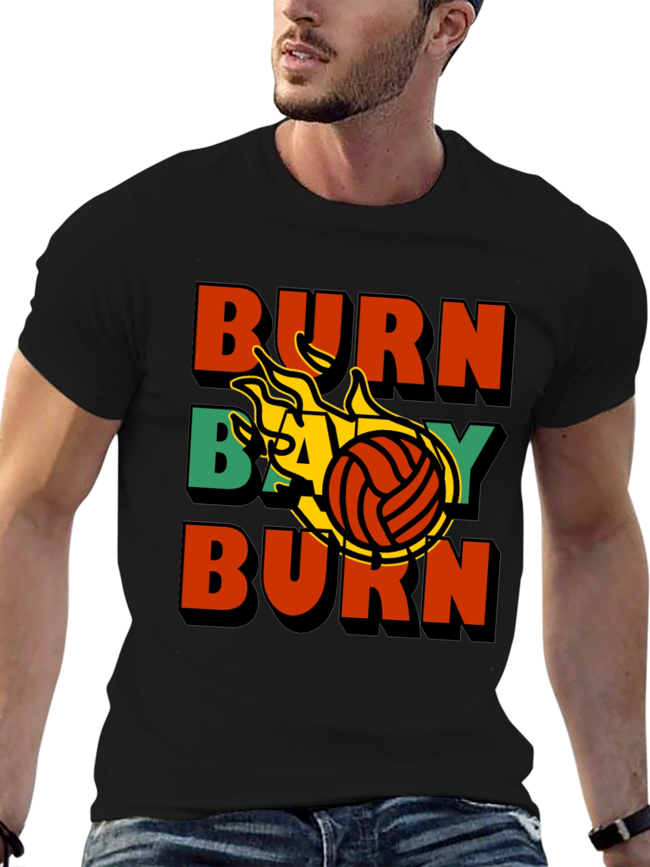 Burn Baby Burn Volleyball Graphic Tee