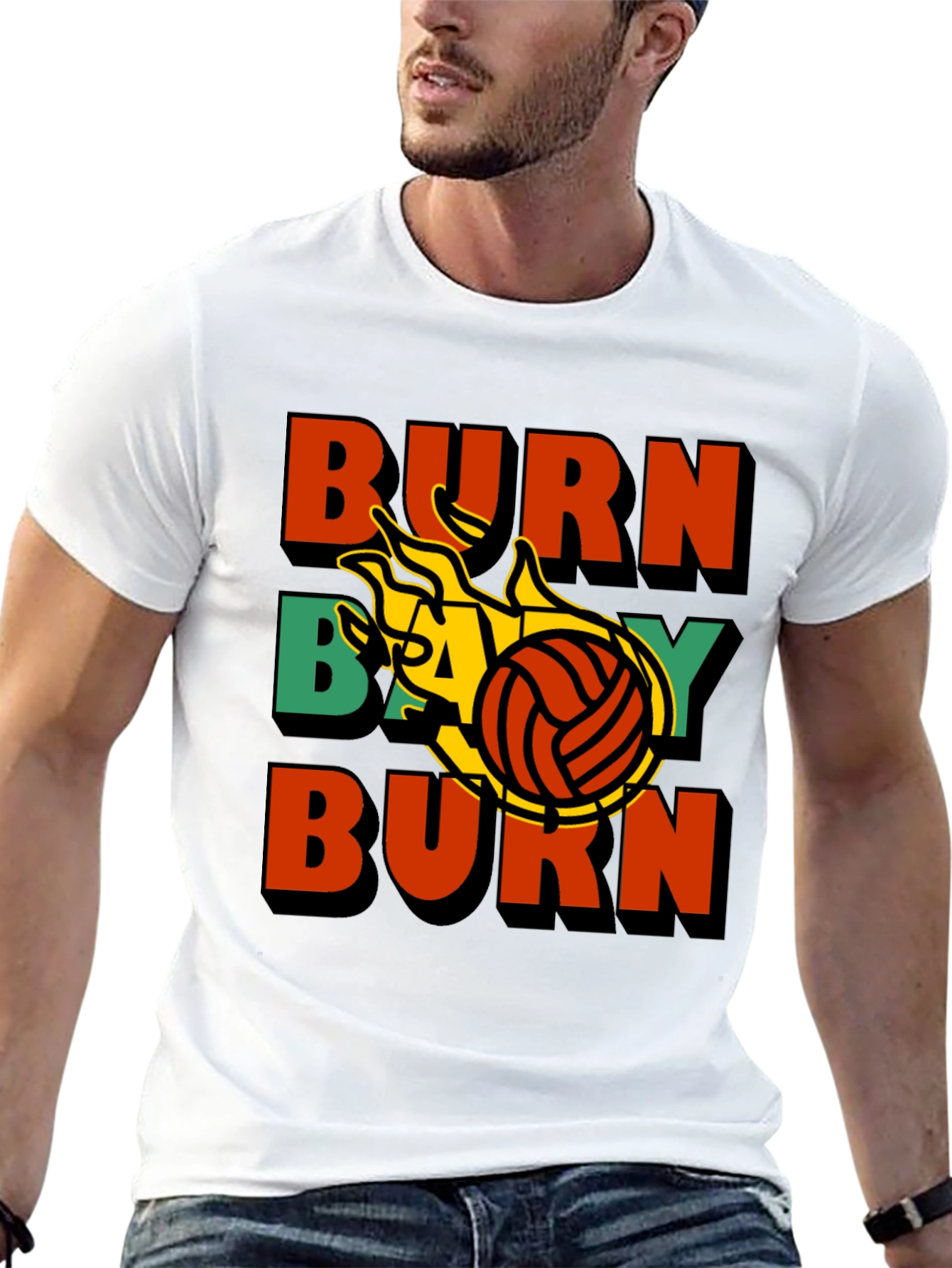 Burn Baby Burn Volleyball Graphic Tee