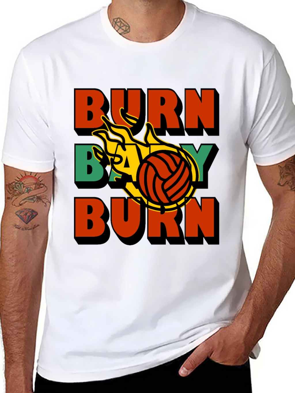 Burn Baby Burn Volleyball Graphic Tee