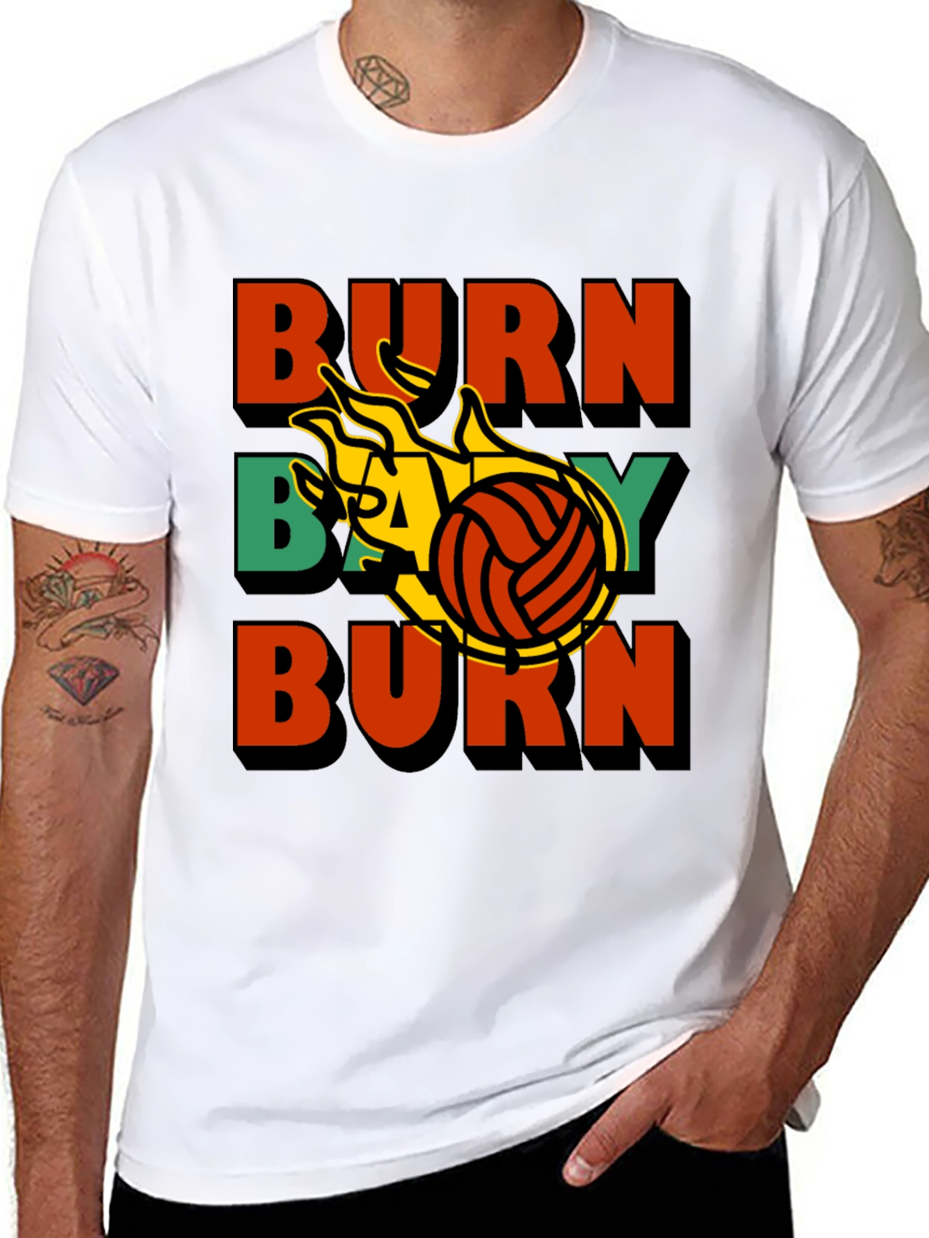 Burn Baby Burn Volleyball Graphic Tee