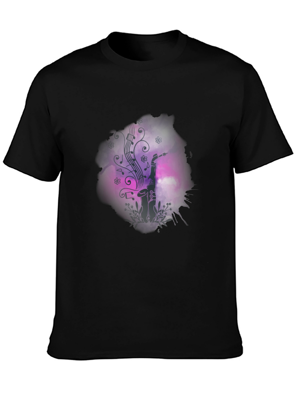 Saxophone Music Graphic Print T-Shirt