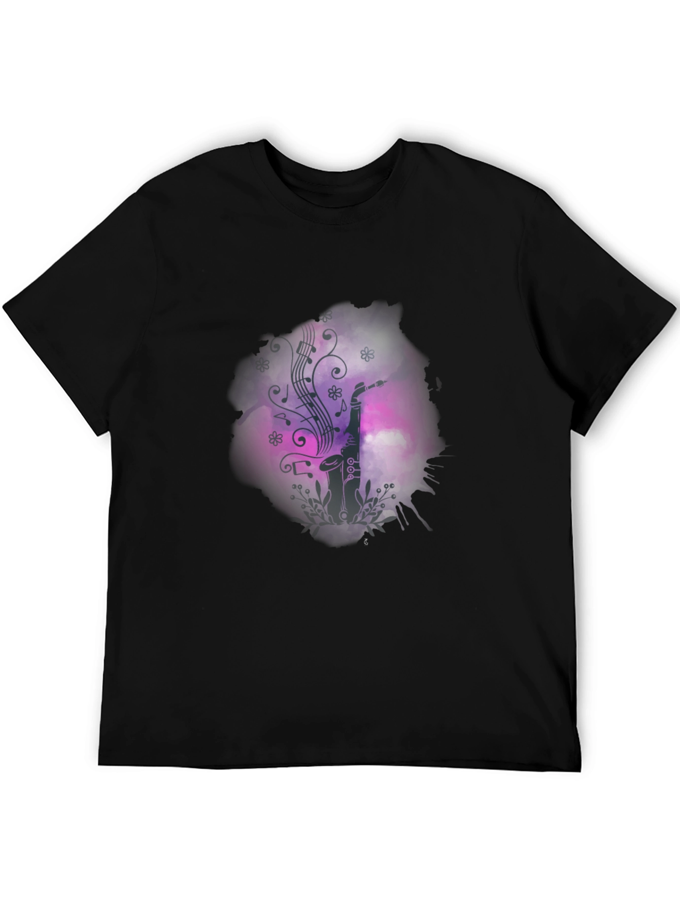 Saxophone Music Graphic Print T-Shirt