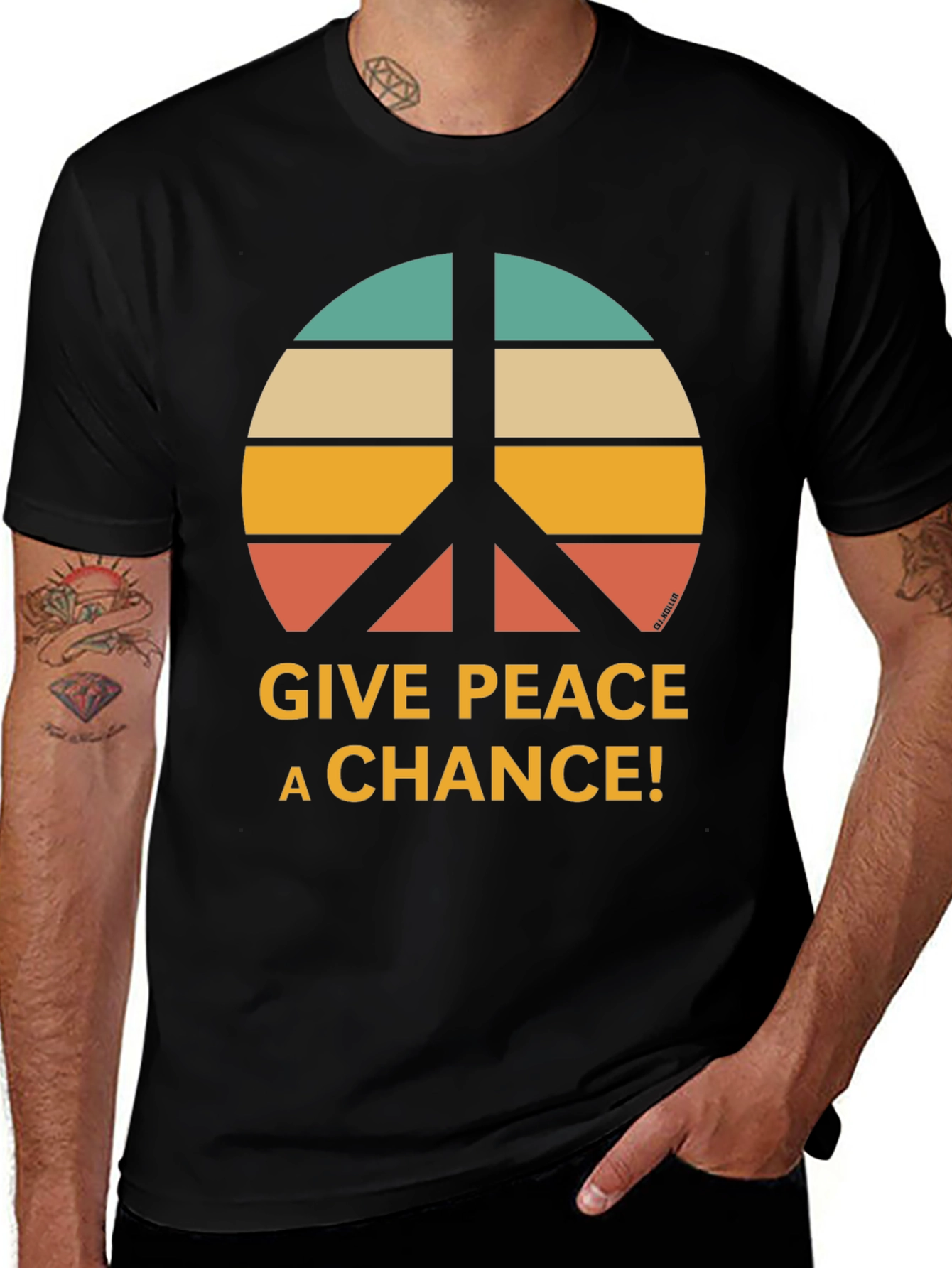 Give Peace a Chance Retro Graphic T-Shirt