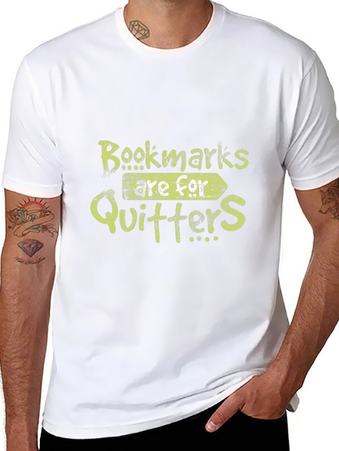 Bookmarks Are For Quitters Funny Graphic T-Shirt