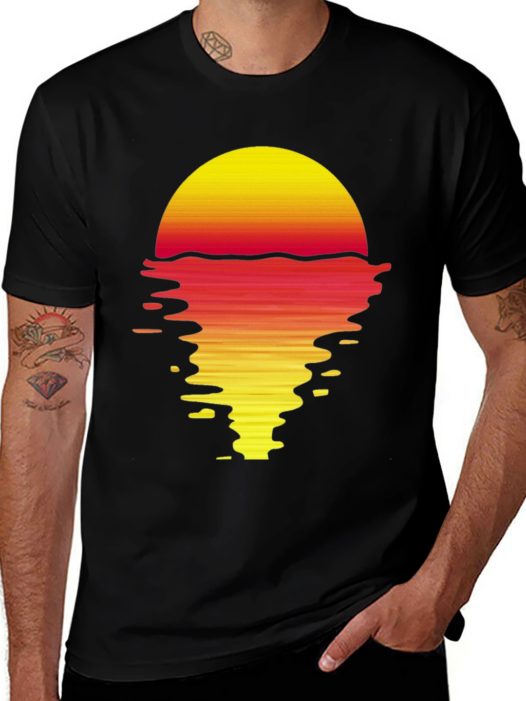 Retro Sunset Graphic T-Shirt