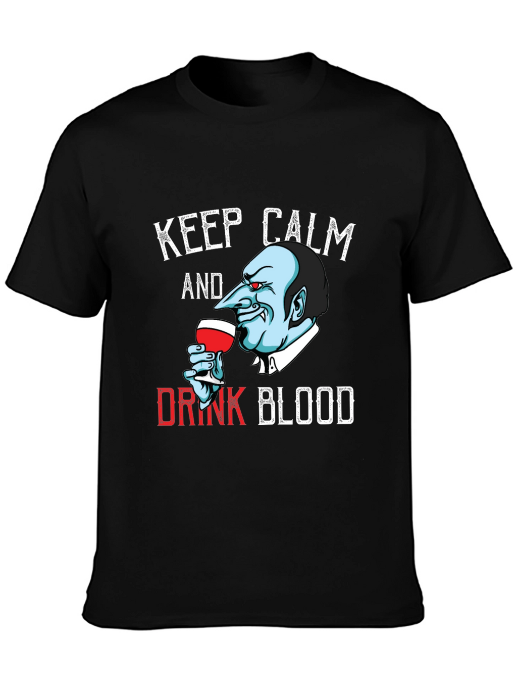 Keep Calm Vampire T-Shirt - Funny Halloween Tee